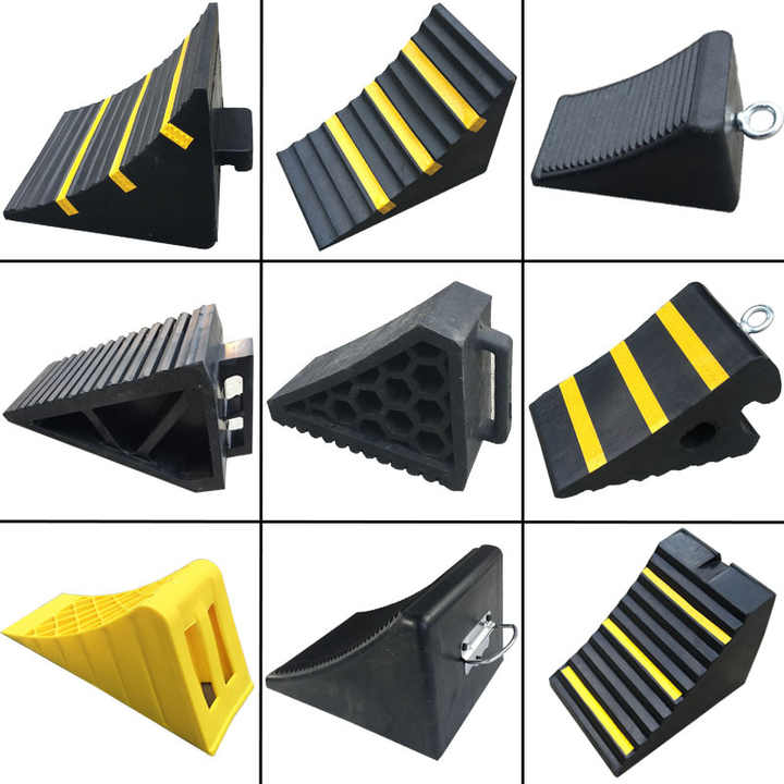 Plastic Wheel Bearing Seat Triangular Wedge Block Portable Multi-Size Custom Truck Car Parking Safety Wheel Bearing Seat