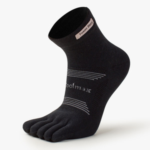 2025 automne haute qualité coton Spandex séchage rapide Sport bonneterie noir blanc rouge cheville longueur course hommes personnalisé cinq orteils chaussettes - Product Image 4