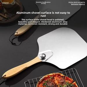 Pala para Pizza de Aleación de Aluminio Premium de 12 Pulgadas con Mango de Madera - Product Image 4