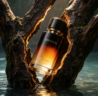 Flacon de parfum en verre de luxe à faible MOQ, vaporisateur coloré, 25ml 30ml 50ml 100ml, flacon vide pour eau de Cologne avec logo personnalisé imprimé