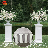 Socle rond en acrylique lisse socle de mariage en métal blanc support de toile de fond de gâteau pour la décoration d'événement de fête de bébé