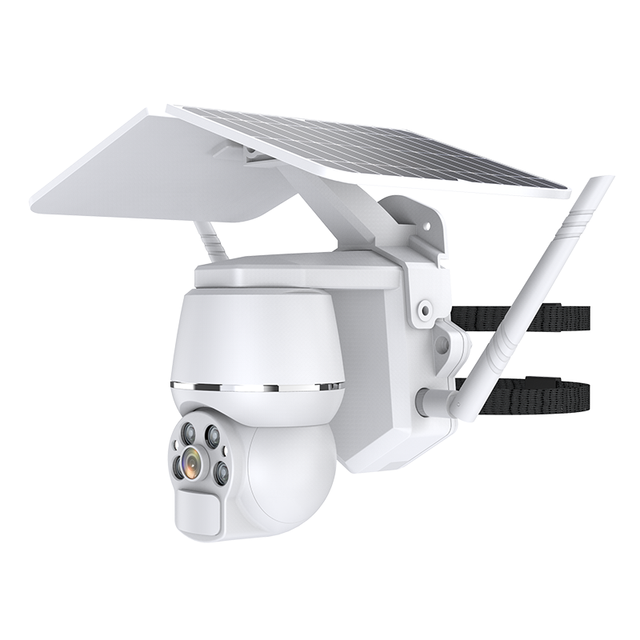 Outdoor 4G Solar Security Camera 360° Pan Tilt USB Cable Power Strobe Light/Spotlight Solar Powered Network Night Vision
