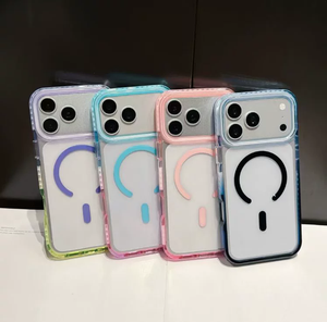 Funda Magnética de Cristal 2 en 1 con Degradado de Color para iPhone 18 17 Pro 17Air 16 15 14 13 12 11, Antigolpes, Transparente, Resistente a Impactos - Product Image 2