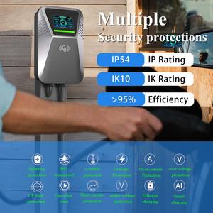 Promotion : Station <span class=keywords><strong>de</strong></span> <span class=keywords><strong>recharge</strong></span> mobile sur pied <span class=keywords><strong>de</strong></span> haute qualité, 48 A, 22 kW, niveau 2, pour véhicules électriques, usage commercial et domestique - Product Image 5