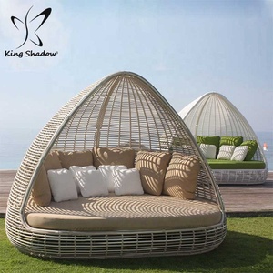 Sofá Cama de Playa Resistente, Material de Ratán Grueso, Cama de Día para Exteriores, Tumbona - Product Image 6