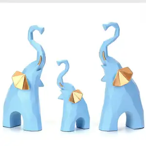カスタム卸売樹脂工芸品家の装飾ギフト子供のおもちゃ多色象の彫刻