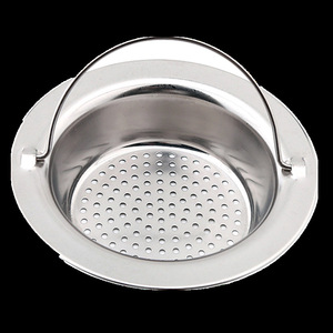 Égouttoir de cuisine en acier inoxydable pour laver les légumes, type entonnoir, avec drain de sol extractible - Product Image 5