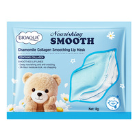 Masque Lissant pour les Lèvres à la Camomille et au Collagène BIOAOUA, Série Ours, Soin Hydratant pour la Peau des Lèvres