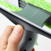 Nettoyeur de vitres 3 en 1 avec pulvérisateur, tampon en microfibre, rechargeable, pour le nettoyage des pare-brise de voiture et de la maison