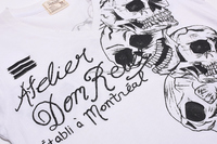 T-shirt col en V personnalisé à manches courtes T-shirts pour hommes Sérigraphie personnalisée Impressions Dtg Logo brodé conçu