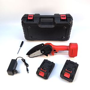 เลื่อยโซ่ยนต์ขนาดเล็ก 6 นิ้ว 21V แบตเตอรี่ลิเธียมแบบชาร์จได้ สำหรับตัดไม้ในสวน - Product Image 3