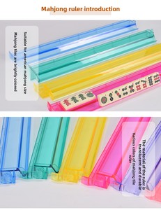 HaloOne Organiseur de tuiles de Mahjong américain de 18 pouces 2-en-1 avec poussoir et support pour cartes, en matériau PS écologique - Product Image 4