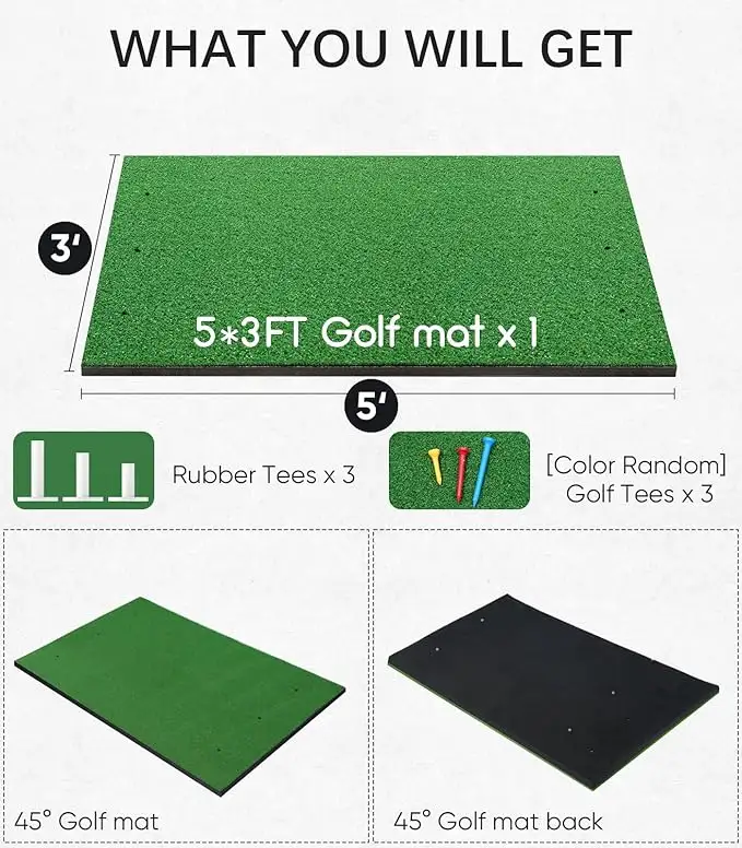 Нескользящий коврик для гольфа с искусственным покрытием для игры в гольф для внутренних и наружных тренировок