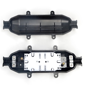 Mini Contenitore di Giunzione Aerea a 24 Fibre, 1 Ingresso 1 Porta, Scatola di Giunzione per Riparazione Cavi, Chiusura Orizzontale per Giunzione Fibra Ottica, Nero PP+F 5 - Product Image 4