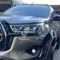 Kit de conversion de carrosserie de camionnette, systèmes d'éclairage, feux de voiture, phares ABS+LED à 3 lentilles pour Hilux Revo 2016