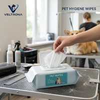 VELTRONA 80 STUKS Zachte fruitgeurende wegwerp vochtige doekjes voor katten met diepe reiniging, zonder afspoelen, huishoudelijke dierenbenodigdheden