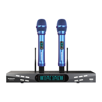 Système de microphone sans fil UHF haut de gamme HK10, professionnel, 100 canaux, alimenté par piles AA, pour karaoké, club, église, fête