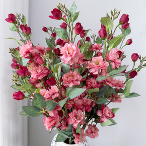 Fleur artificielle de camélia sauvage pour la décoration de salon, de table à manger, bouquet de <span class=keywords><strong>fleurs</strong></span>, fleur ornementale pour magasin de vêtements - Product Image 1