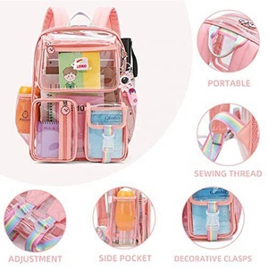 Tùy Chỉnh Thiết Kế Thời Trang Xem Thông Qua PVC Ba Lô Bền Không Thấm Nước Công Suất Lớn Rõ Ràng PVC Ba Lô - Product Image 5