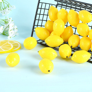 Miniature de citron en PVC, modèle de simulation de fruit, accessoires de photographie, décorations, bijoux DIY, petite décoration d'Halloween - Product Image 2