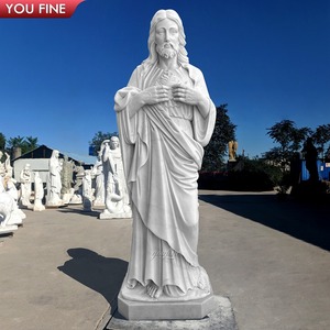 Grande sculpture extérieure Jésus Sculpture en marbre Monument - Product Image 3