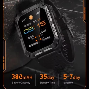 นาฬิกาอัจฉริยะหน้าจอสัมผัสสำหรับผู้ชาย IP68บลูทูธโหมดกีฬากลางแจ้ง - Product Image 2