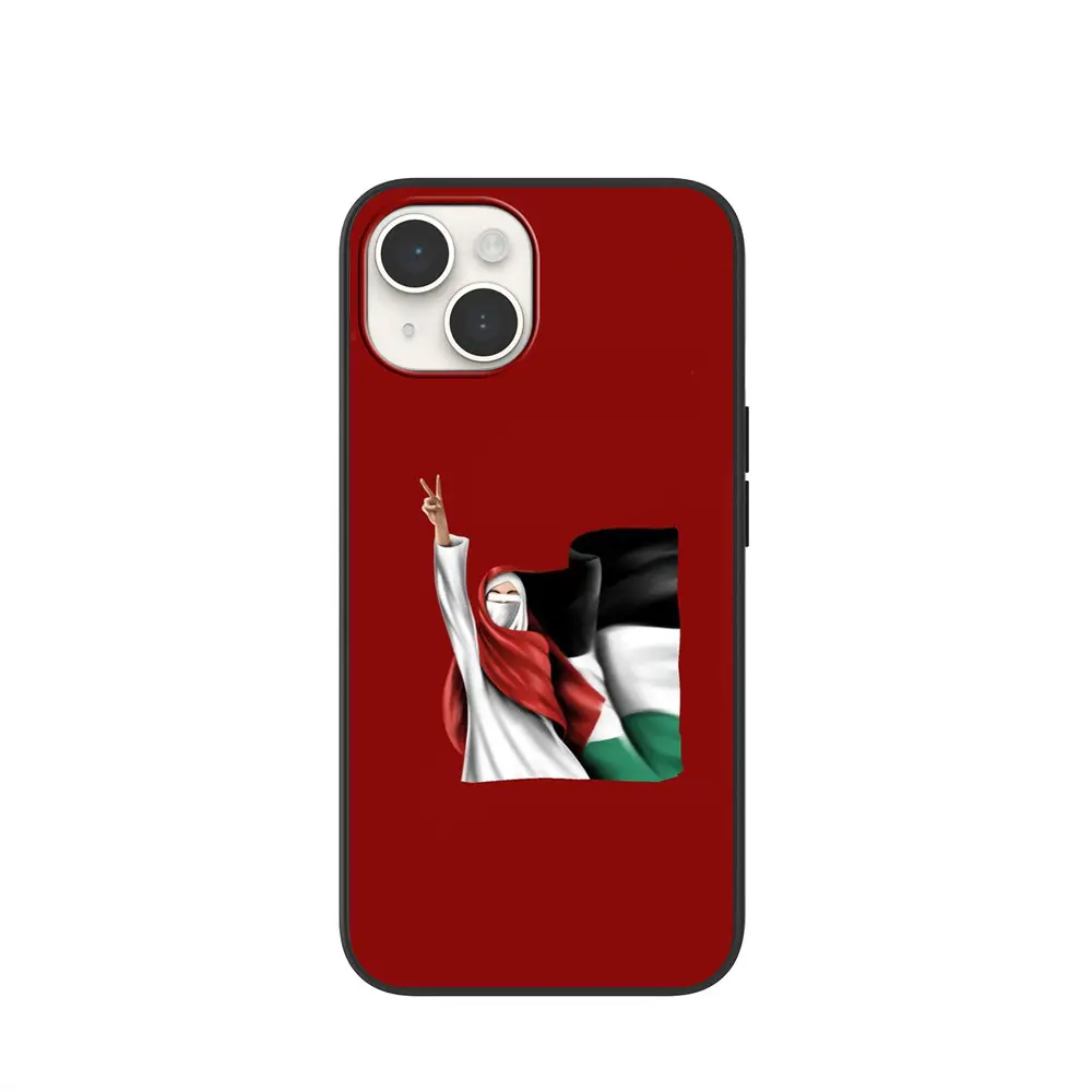 Nouveau produit 2024 Polyester Palestine Flag Coque de protection pour téléphone portable pour la décoration