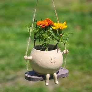 Jardinière suspendue personnalisée ROOGO en forme de tête, pour intérieur et extérieur, avec trou de drainage, supports pour plantes pour la décoration de jardin et de maison - Product Image 5