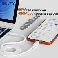 Câble USB-C vers USB-C avec charge rapide PD 60W et durée de vie de 20000 flexions pour iPhone 17 16 15 Android