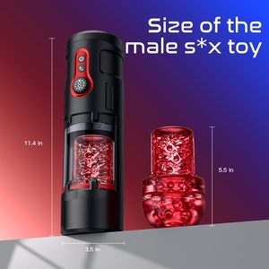 هدية عيد الميلاد: كوب استمناء للرجال مع حركة دفع ودوران تلسكوبي، لعبة جنسية للبالغين، آلة استمناء للرجال - Product Image 6