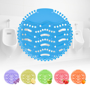 Saige mùi hương dài cuối cùng tùy chỉnh in Màn hình nước tiểu khử mùi với khối khử mùi cho nhà vệ sinh màu cam Màn hình nước tiểu mat - Product Image 1