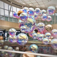 Ballon miroir géant de 100 cm, 1 m, 40 pouces pour la décoration, sphère scintillante scellée, grande boule brillante, publicité, ballon miroir gonflable
