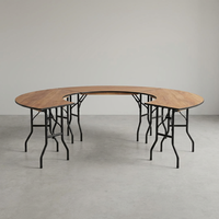Table de Banquet Serpentine Pliante en Bois de 6FT pour Mariage
