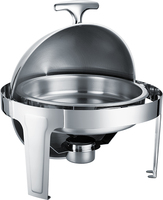 Buphex 721 Edelstahl 201 Roll Top Runde Chafer Gewerbliche Küche Food Warmer Dish für Buffet Hotels und Restaurants