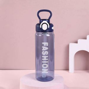 Large-Capacity Reusable Food Safe Transparent Solid Color PC Plastic Fitness One-Button Water <b>Bottle</b> Straw Water <b>Bottle</b> With - Product Image 6
