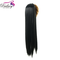 Livraison gratuite extension de cheveux synthétiques queue de cheval longue soie texture ondulée haute température extension de queue de cheval avec cordon de serrage
