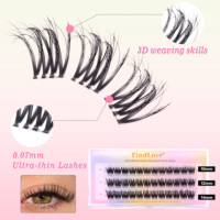 Cils synthétiques faits main DIY, cils en grappe segmentés, faux cils