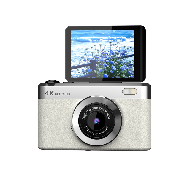 D30 Flip Screen Digital Camera 20MP CMOS Sensor 2K Video Micro SD Card Rechargeable Battery Slim Design Handy