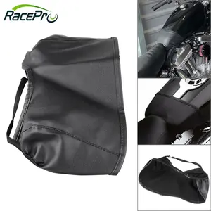 RACEPRO Motorrad 4,5 Schwarzvinyl Gallone Kraftstofftank Schild-BH für Harley Touring Road King Electra Street Glide Ultra Limited