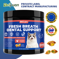 OEM ODM Friandises à mâcher souples pour chats, riches en protéines, complément de soin buccal, soutien haleine fraîche, contrôle de la plaque dentaire et du tartre, au zinc et au poulet