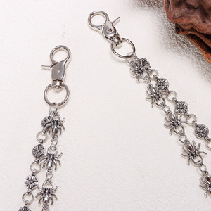 Spider <b>Cross</b> <b>Chain</b> Denim Pants <b>Chain</b> Double Layered Hip Hop Style Adult Waist <b>Chain</b> Flat Design K11 5324 - Product Image 3