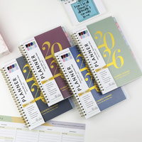 Cahier de planification budgétaire Agenda 2024 A5 à couverture rigide avec impression personnalisée Planificateur spirale mensuel hebdomadaire quotidien pas cher