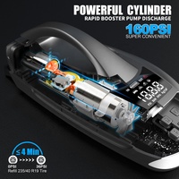Démarreur de voiture 6000A 150W 12V avec gonfleur de pneus 150PSI, booster de batterie, écran numérique LED, batterie externe d'urgence