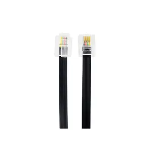 Câble de ligne téléphonique plat 6P4C 4 conducteurs 30/28AWG avec conducteur BC RJ11 1 mètre RJ11cable de l'usine - Product Image 1