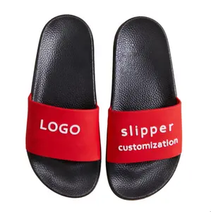 De moda de 3D Impresión de logotipo zapatillas para damas diapositivas calzado plano sandalias de diseño