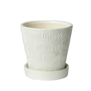 Nordico stile minimalista tavolo decorativo in porcellana vasi di piante piattino bianco coreano vaso di fiori in ceramica per balcone