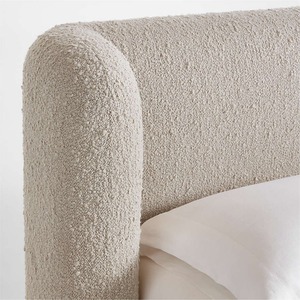 Nova Trắng Teddy Vải Headboard Gas Lift King Khung Giường Với Lưu Trữ Phòng Ngủ Hiện Đại Đặt Đồ Nội Thất Nữ Hoàng Kích Thước Nền Tảng Giường - Product Image 3