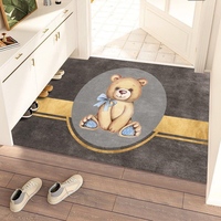 Tapis de Foyer Moderne en Fourrure de Polyester Tissé Antidérapant Lavable en Machine Exercice de Golf à Domicile Prière en Plein Air Cuisine Vivante Voyage d'hôtel
