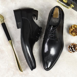 Zapatos Oxford Formales de Cuero Genuino para Hombre, con Cordones, Punta Cerrada, Estilo Inglés Casual, para Negocios, Bodas, Diseño EVERGREEN, Antideslizantes - Product Image 5