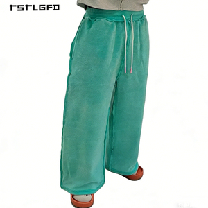 Pantalones de Marca de Fabricante OEM, Estilo Vintage, Lavado Ácido, Corte Recto, Holgados, Casuales, 100% Algodón Twill, Ecológicos, Transpirables, Cintura Media, Tejido Grueso - Product Image 4